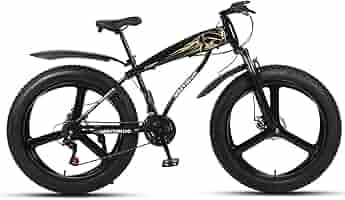 マウンテンバイク 26インチ タイヤ 軽量 自転車 アウトドア バイク　ブラック 自転車 バイク マウンテンバイク 太いタイヤ21段変速24インチ26